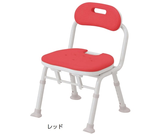 アロン化成 コンパクト折りたたみシャワーベンチ IC（背付タイプ） レッド 536-362 1個（ご注文単位1個）【直送品】