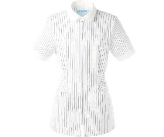 KAZEN レディスジャケット半袖 ストライプ 4L 149-91 4L 1枚（ご注文単位1枚）【直送品】