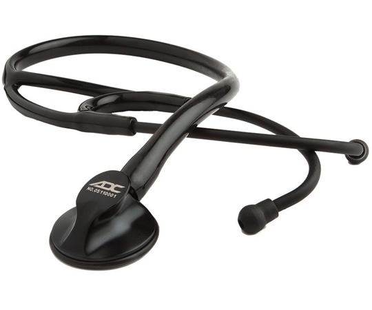 ユーメド貿易 ADスコープ プラチナムカーディオロジーステトスコープ オールブラックエディション AD700ABK 1本（ご注文単位1本）【直送品】