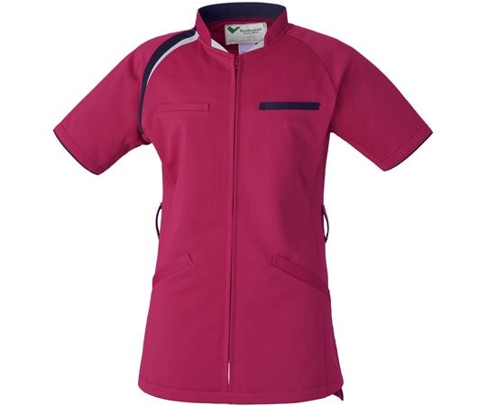 ミドリ安全 作業服 メディカルウェア ベルデクセル スクラブ VEM156上 ワイン×ダークネイビー×シルバーグレー Lサイズ VEM156-UE-L 1着（ご注文単位1着）【直送品】