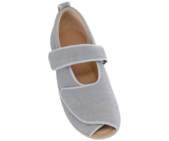 徳武産業 オープンマジックⅢ 9E 片足 右のみ グレー L 7033 1個(ご注文単位1個)【直送品】