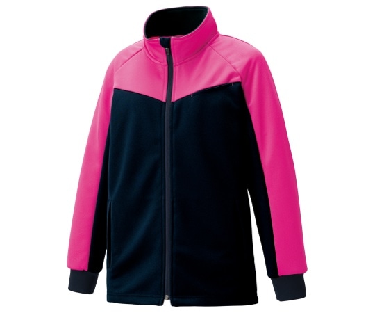 KAZEN ジャージジャケット ネイビーxピンク SS KZN244-23 SS 1枚（ご注文単位1枚）【直送品】