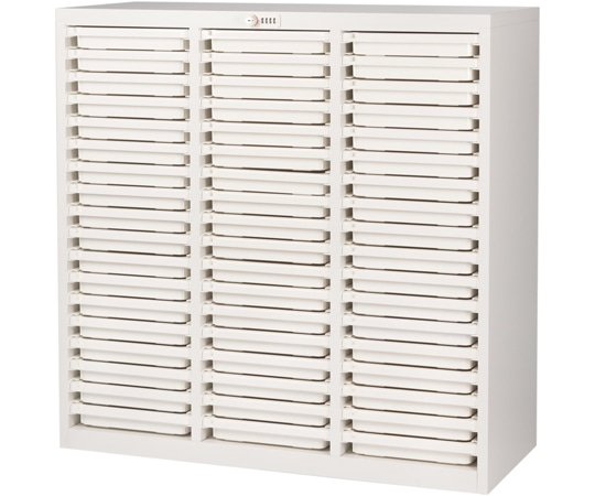 宮成製作所 薬剤保管庫メディロック MLG配薬キャビネット ダイヤル錠 3列 浅型18段 ネオホワイト MLGC-354D-W 1台（ご注文単位1台）【直送品】