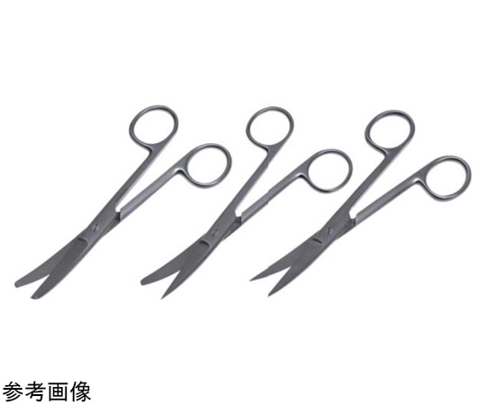 日本フリッツメディコ 一般外科剪刀 ネジ止 12.5cm 曲 両鈍 E220-112 1本（ご注文単位1本）【直送品】