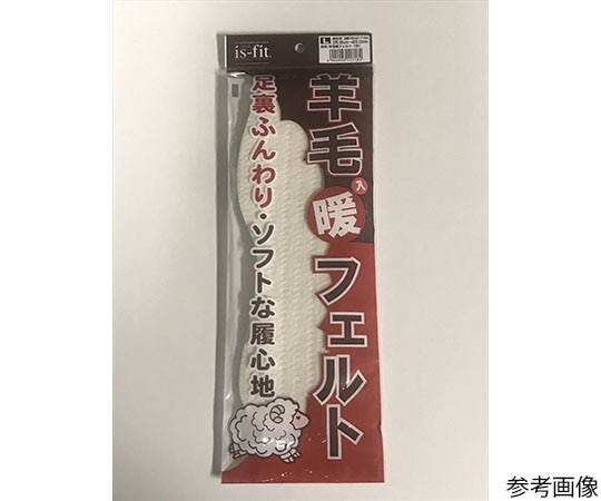 MORITO is-fit 羊毛暖フェルト インソール 白 M  1足（ご注文単位1足）【直送品】