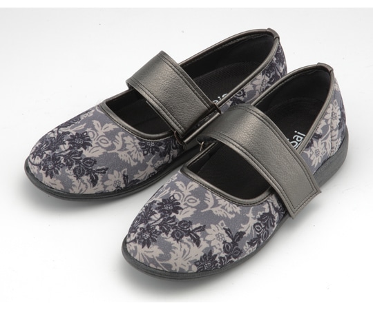 マリアンヌ製靴 フラワープリント クラシックブラック 26.0cm W941 1足（ご注文単位1足）【直送品】