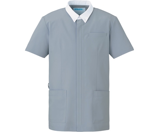 KAZEN メンズジャケット半袖 グレー×ホワイト 3L 760-46 1枚（ご注文単位1枚）【直送品】