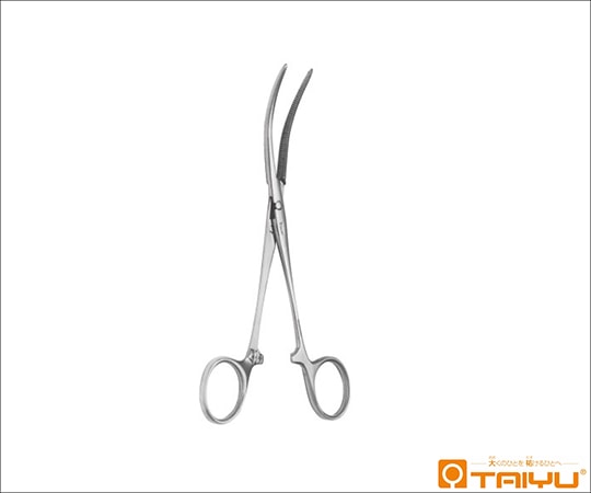TAIYU(大祐医科工業) 九大式止血鉗子 反 有鈎 ハズシ 全長16.5cm TY-424B 1本(ご注文単位1本)【直送品】