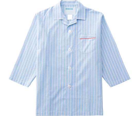 KAZEN 患者衣（パジャマ型） ブルーストライプ LL 218-98 LL 1枚（ご注文単位1枚）【直送品】