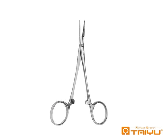 TAIYU(大祐医科工業) ムッシュ止血鉗子 直 有鈎 ネジ止 全長12.5cm TY-428A 1本(ご注文単位1本)【直送品】