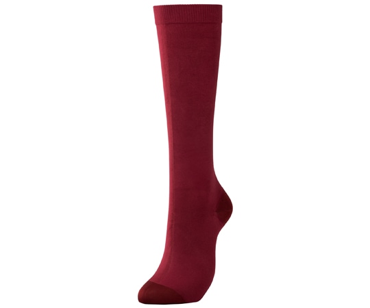 アルケア アンシルク・1 ハイソックス（つま先あり）ボルドー S 21413 1足（ご注文単位1足）【直送品】