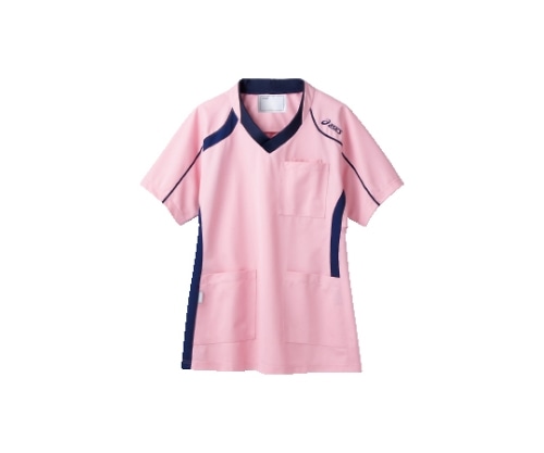 アシックス(住商モンブラン) ジャケット 男女兼用 ピンク×ネイビー CHM301-0209 L 1枚(ご注文単位1枚)【直送品】