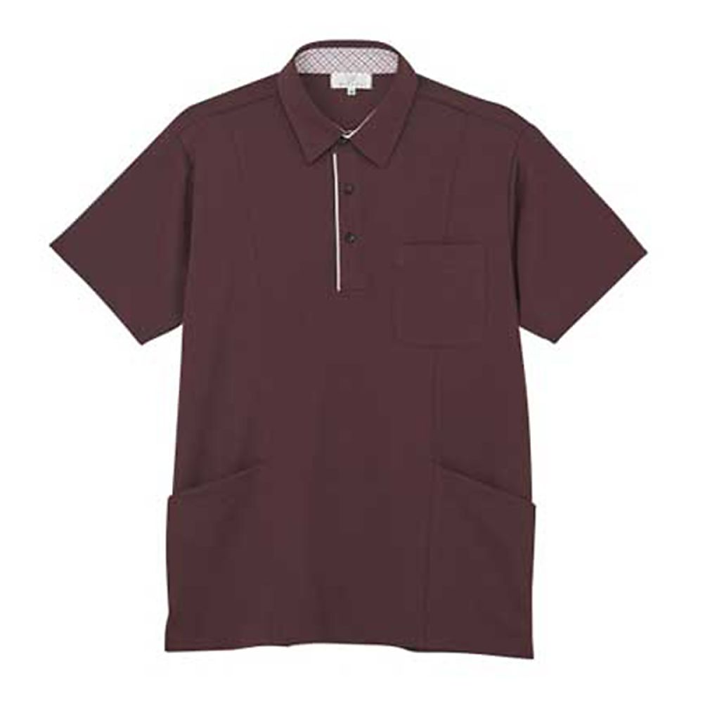 KIRAKU（トンボ） ニットシャツ ダークブラウン L（身丈71cm） CR213-31 L 1枚（ご注文単位1枚）【直送品】