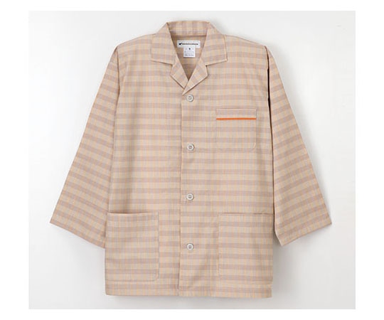 ナガイレーベン 患者衣 パジャマ型 ベージュ S LG1476 1枚（ご注文単位1枚）【直送品】