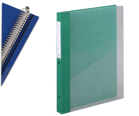 LIHITLAB カルテブック A4・30穴・クリヤー ライトグリーン CYC4-30L-4 1冊(ご注文単位1冊)【直送品】