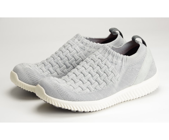 マリアンヌ製靴 ストレッチニットスニーカー グレー スリッポンタイプ 3L（26.0~26.5cm） WG140 1足（ご注文単位1足）【直送品】