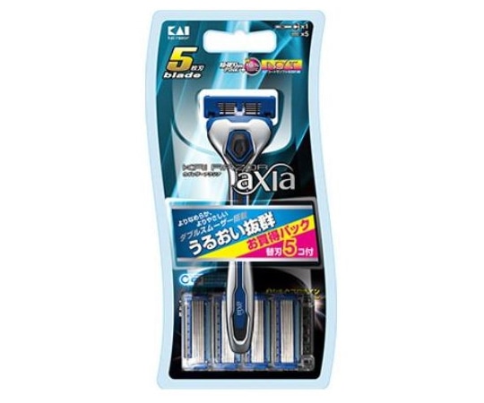 貝印カミソリ KAIRAZOR（カイレイザー）axia コンボパック（ホルダー1本+替刃5個）  1個（ご注文単位1個）【直送品】