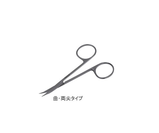 日本フリッツメディコ デリケート剪刀 11cm 曲 両尖 B034-481 1個（ご注文単位1個）【直送品】