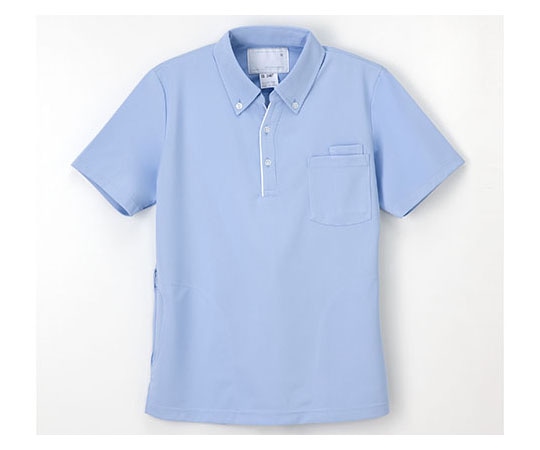 ナガイレーベン ニットシャツ ブルー BL CX2487 1枚（ご注文単位1枚）【直送品】