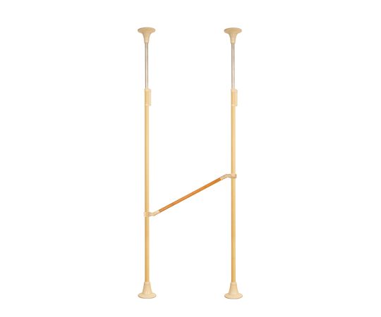 DIPPERホクメイ ベスポジBPZ 丸ベース ロング H型 木手すり 曲げ900 セット BPZ-H2100-31 1個（ご注文単位1個）【直送品】