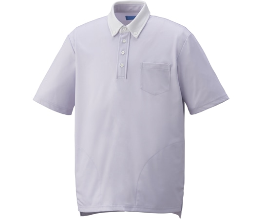 KAZEN ニットシャツ ラベンダー 3L KZN238-7 1枚(ご注文単位1枚)【直送品】