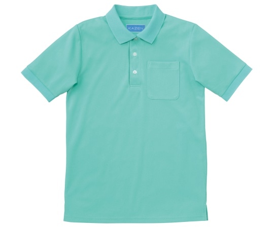 KAZEN ポロシャツ半袖 ミントグリーン L 237-22 L 1枚(ご注文単位1枚)【直送品】