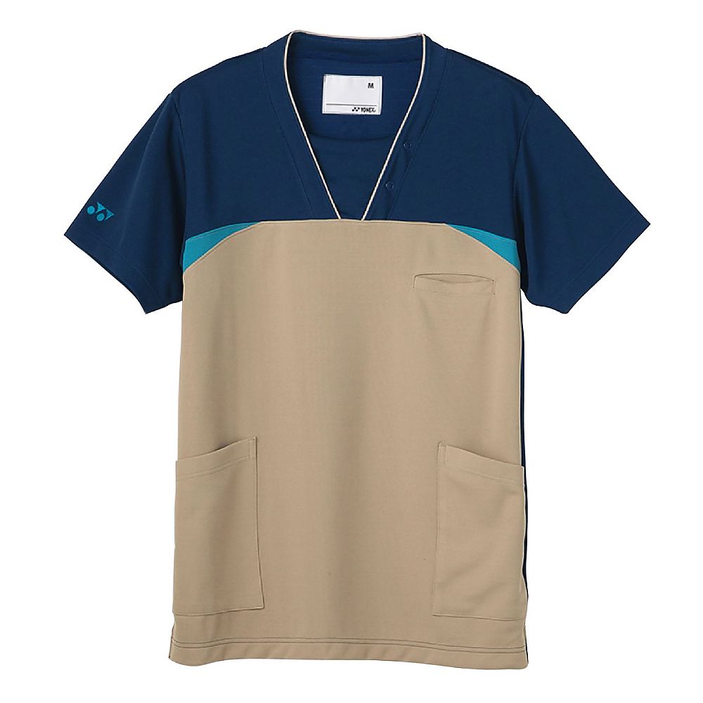 YONEX（トンボ） Mケアスクラブ ネイビー×ベージュ SS（身丈64cm） CY806-28 SS 1枚（ご注文単位1枚）【直送品】