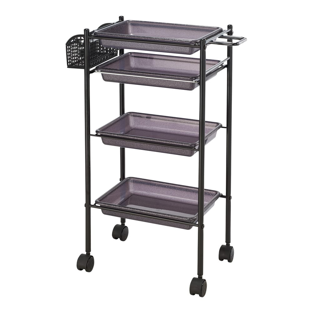 西村製作所 トレーワゴン（C-305） 510×280×835mm キラキラスモーク  1台（ご注文単位1台）【直送品】