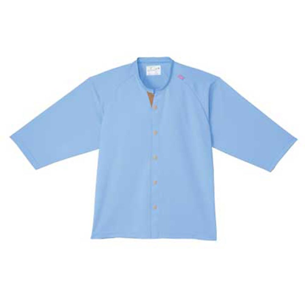 KIRAKU（トンボ） 前開きシャツ サックス S（身丈65cm） CV205-70 S 1枚（ご注文単位1枚）【直送品】