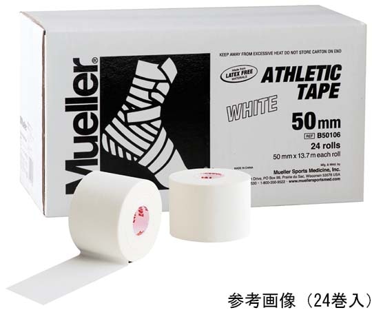 MUELLER ホワイトプロ アスレチックテープ 50mm スモールパック 1箱（6巻入） 56106 1箱（ご注文単位1箱）【直送品】