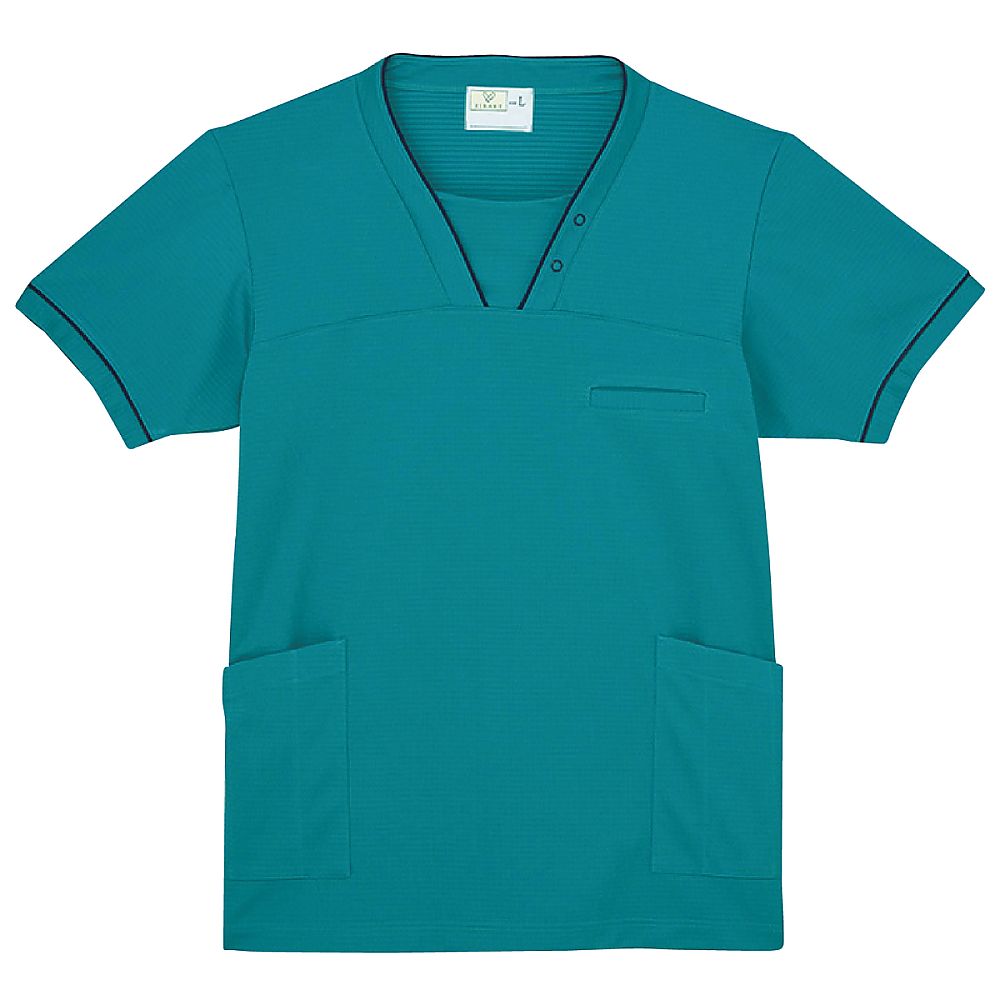 KIRAKU（トンボ） ケアスクラブ ピーコックグリーン LL（身丈76cm） CR216-46 LL 1枚（ご注文単位1枚）【直送品】