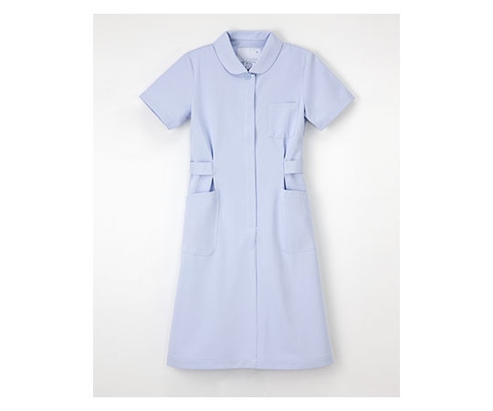 ナガイレーベン ナースウェア （丸襟半袖/ワンピース） ブルー/L HO1917 1枚（ご注文単位1枚）【直送品】
