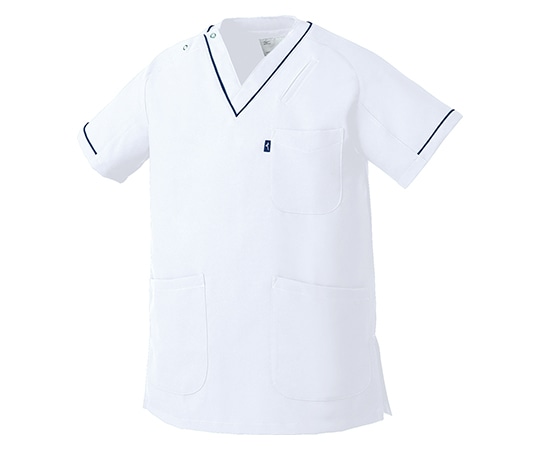 ミズノ（チトセ） 男女兼用スクラブ ホワイト 5L MZ0092-C-1-5L 1枚（ご注文単位1枚）【直送品】