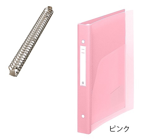 LIHITLAB メディカルサポートブック（クリヤー） 30穴タイプ ピンク 背幅31mm HB668-5 1冊（ご注文単位1冊）【直送品】