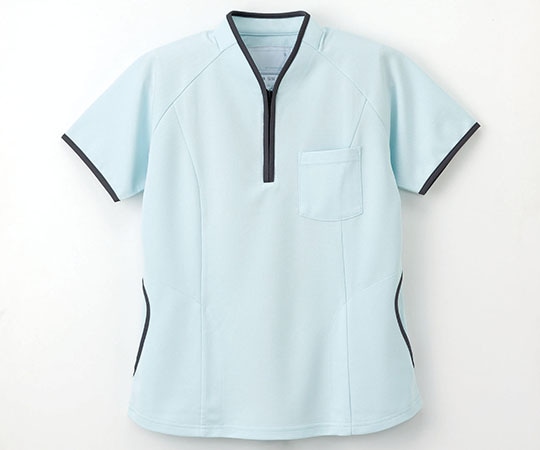 ナガイレーベン ニットシャツ アクア S NX5202 1枚（ご注文単位1枚）【直送品】