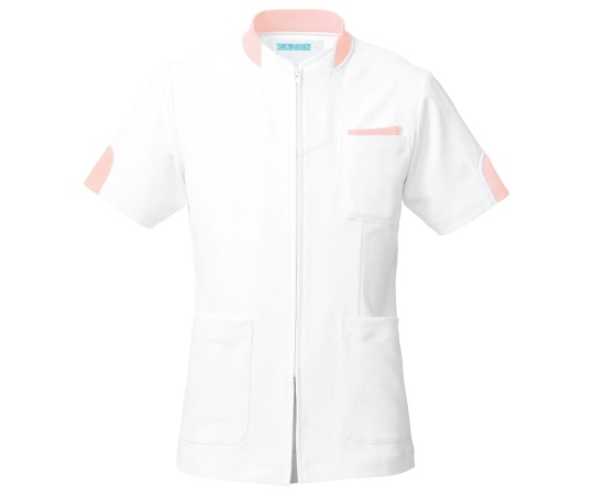 KAZEN ジャケット半袖（男女兼用） ピンク 4L 248-23 4L 1枚（ご注文単位1枚）【直送品】