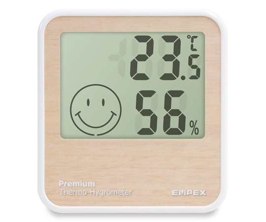 エンペックス気象計 おうちルームプレミアム温・湿度計 木目調 TD-8443 1台(ご注文単位1台)【直送品】
