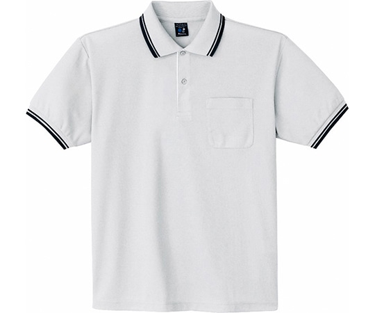 WHISEL（自重堂） 半袖ポロシャツ シルバー M 85274 1枚（ご注文単位1枚）【直送品】