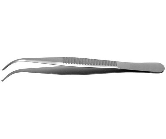 NAPOX 先曲り先細有鈎ピンセット 105mm A-13 1個（ご注文単位1個）【直送品】