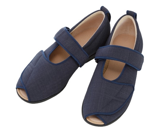 徳武産業 オープンマジックⅢ 3E 片足 左のみ 紺 M 1035 1個（ご注文単位1個）【直送品】