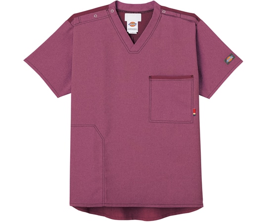 フォーク スクラブ プラム×バーガンディ LL CK704-13 1枚(ご注文単位1枚)【直送品】