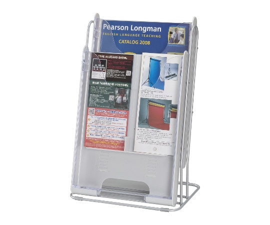 ナカキン パンフレットスタンド 卓上型1列2段 ホワイト TP-C102-W 1台（ご注文単位1台）【直送品】