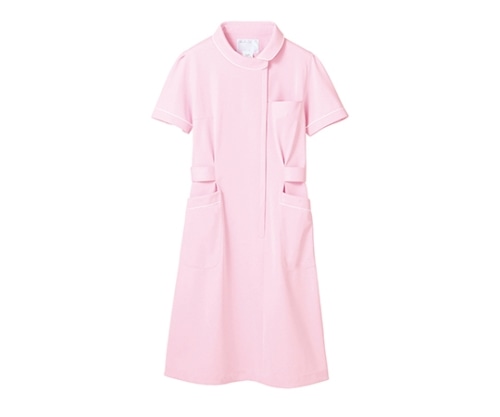 住商モンブラン ナースワンピース 半袖 ピンク/白 73-1474 L 1枚（ご注文単位1枚）【直送品】
