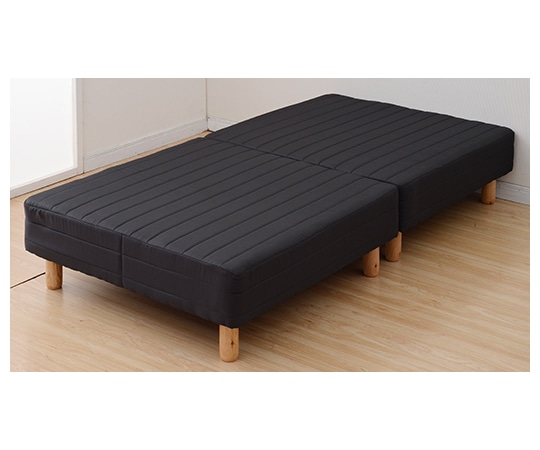 山善（YAMAZEN） 脚付きマットレス（分割式） シングル ブラック YBAM2-97195（BK） 1台（ご注文単位1台）【直送品】