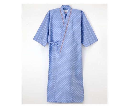 ナガイレーベン 患者衣ゆかた型 ブルー S RG1450 1枚（ご注文単位1枚）【直送品】