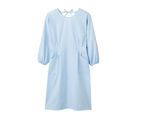 住商モンブラン 予防衣 レディス 長袖 サックス 74-065 M 1枚（ご注文単位1枚）【直送品】