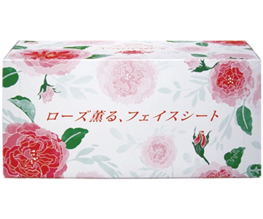 白鶴綿業 ローズ薫る フェイスシート 100枚入 1箱(ご注文単位1箱)【直送品】
