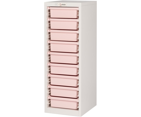 宮成製作所 薬剤保管庫メディロック MLG配薬キャビネット ダイヤル錠 深型9段 ピーチ MLGC-109D-P 1台（ご注文単位1台）【直送品】