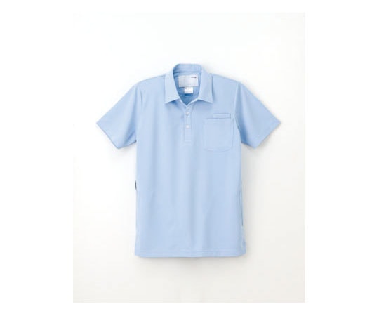 ナガイレーベン ニットシャツ ブルー SS CX2437 1枚（ご注文単位1枚）【直送品】