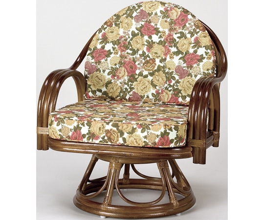 ファミリー・ライフ 天然籐回転チェア ミドルハイタイプ高さが選べるゆったり 02373 1箱（ご注文単位1箱）【直送品】